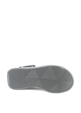 Черные босоножки Mila на липучке с пряжкой