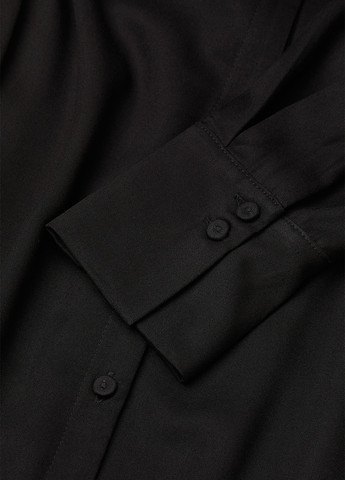 Чорна кежуал сукня сукня-сорочка H&M однотонна