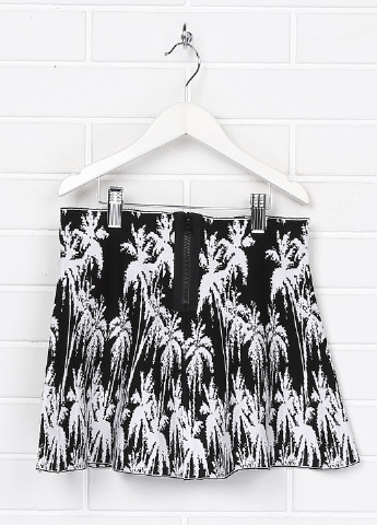 Черная кэжуал с абстрактным узором юбка Sisley мини