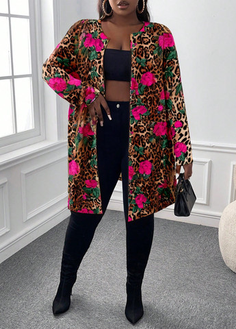 Разноцветный демисезонный кардиган SHEIN