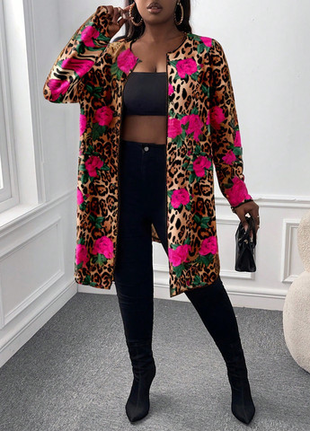 Разноцветный демисезонный кардиган SHEIN