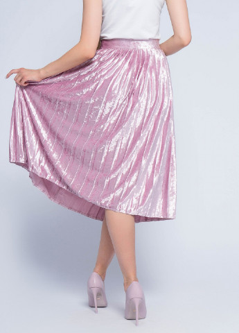 Розовая кэжуал однотонная юбка Carica миди