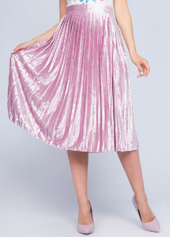 Розовая кэжуал однотонная юбка Carica миди