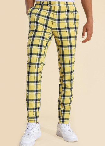 Светло-желтые кэжуал демисезонные зауженные брюки Boohoo