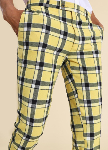 Светло-желтые кэжуал демисезонные зауженные брюки Boohoo