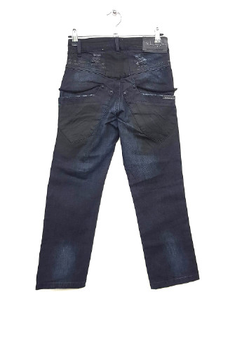 Джинси Puledro однотонні темно-сині джинсові бавовна