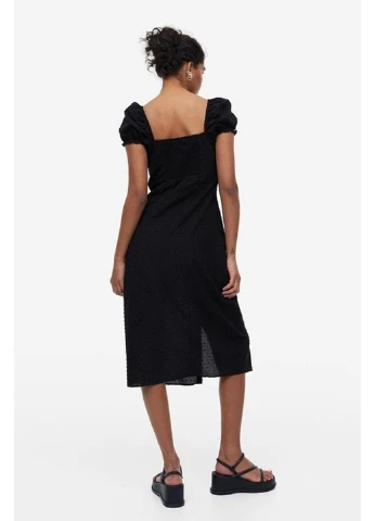 Черное кэжуал платье H&M однотонное