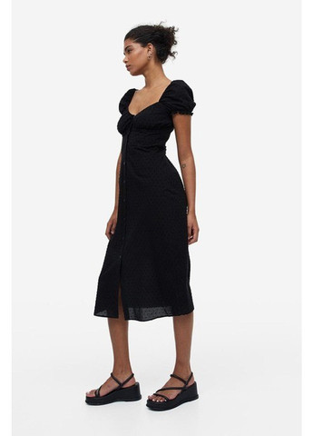 Черное кэжуал платье H&M однотонное