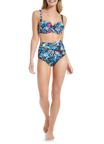 Цветные купальные трусики-плавки с цветочным принтом Calvin Klein