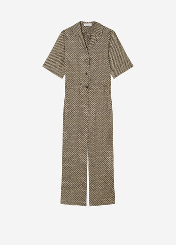 Комбинезон Marc O'Polo комбинезон-брюки геометрический коричневый кэжуал вискоза