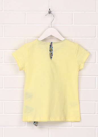 Желтая летняя футболка с коротким рукавом Cigit
