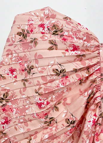 Персикова кежуал сукня а-силует SHEIN з квітковим принтом