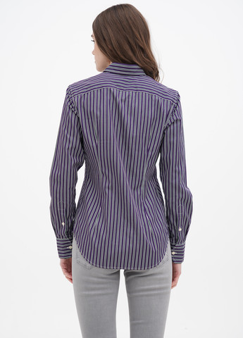 Фиолетовая коктейльный рубашка в полоску Ralph Lauren