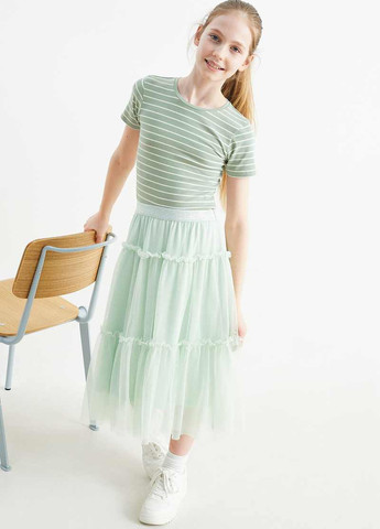 Світло-зелена літня футболка C&A