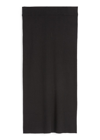 Черная кэжуал однотонная юбка C&A