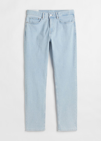 Светло-голубые демисезонные слим джинсы H&M