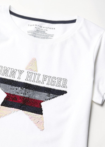 Белая летняя футболка Tommy Hilfiger