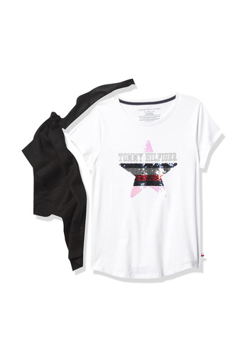 Белая летняя футболка Tommy Hilfiger