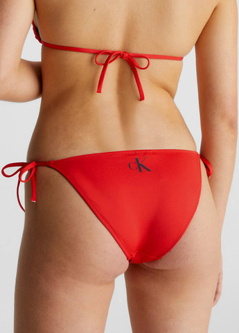Красные купальные трусики-плавки однотонные Calvin Klein