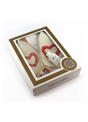 Подарунковий набір для сауни Серця, парний 6 предметів Luxyart (252261760)
