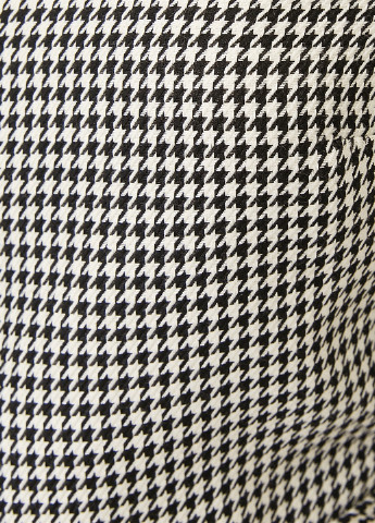 Черно-белое кэжуал платье KOTON с узором пье-де-пуль «гусиная лапка»