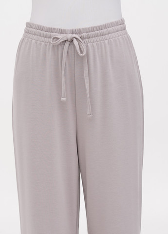 Серо-бежевые спортивные демисезонные прямые брюки H&M