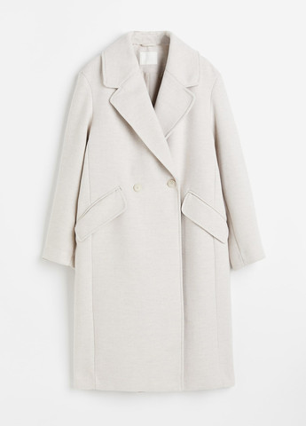 Светло-бежевое демисезонное Пальто двубортное H&M