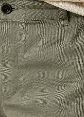 Хаки кэжуал демисезонные прямые брюки KOTON