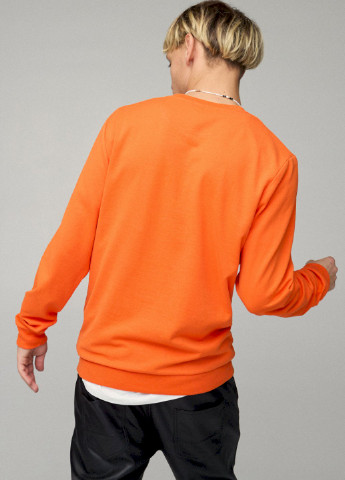 Свитшот мужской BASIC /no flis/ YAPPI - крой оранжевый кэжуал - (252258201)