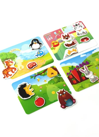 Игра с липучками "Кто что ест?" VT1302-27 (укр) Vladi toys (255391286)
