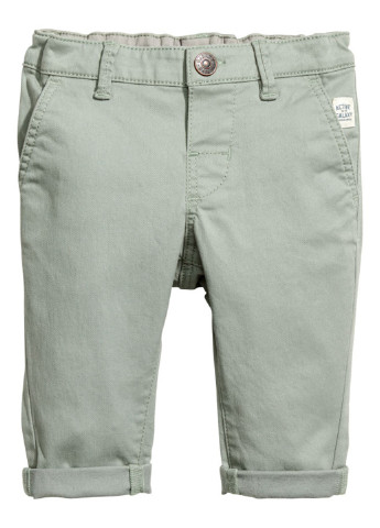 Фисташковые демисезонные со средней талией джинсы H&M