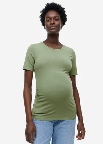 Зеленая летняя футболка для беременных H&M