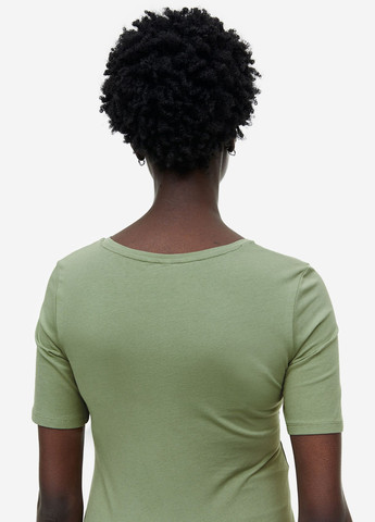 Зеленая летняя футболка для беременных H&M