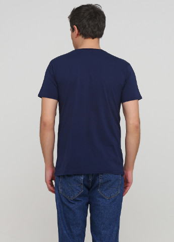 Темно-синяя футболка мужская 19м319-17 синяя(електро) с коротким рукавом Malta