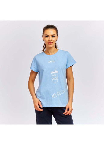 Блакитна всесезон футболка жіноча блакитна Power