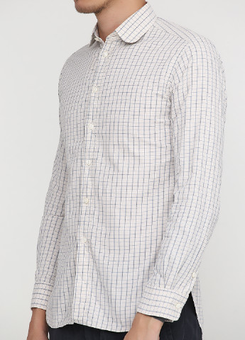 Молочная кэжуал рубашка в клетку Ralph Lauren с длинным рукавом