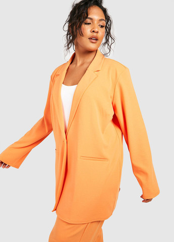 Оранжевый кэжуал пиджак Boohoo - однотонный - демисезонный