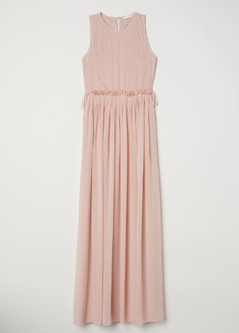 Рожева вечірня сукня кльош H&M однотонна