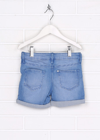 Шорты H&M средняя талия голубые джинсовые