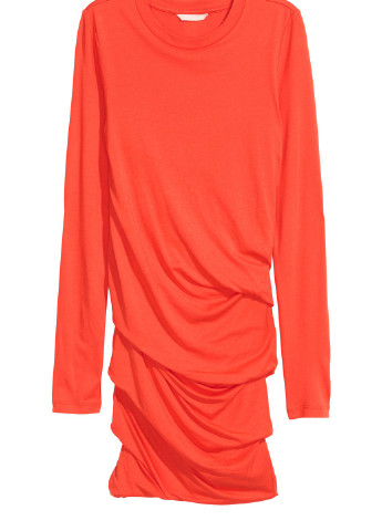 Оранжевое повседневный платье H&M однотонное