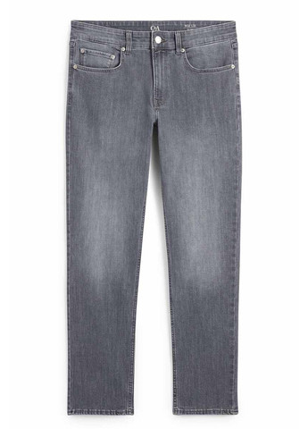 Серые демисезонные зауженные джинсы C&A