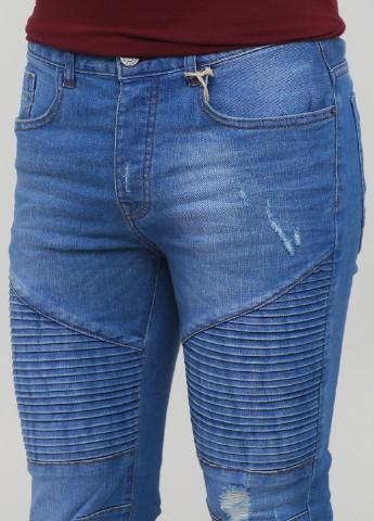 Синие демисезонные зауженные джинсы Denim Co