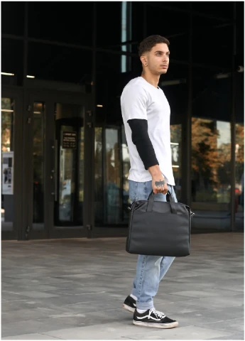 Чоловіча сумка для ноутбука 35х28х5 см Sambag (254595311)