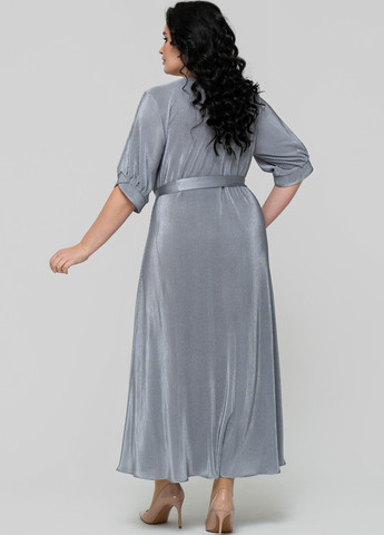 Серое кэжуал платье а-силуэт A'll Posa однотонное