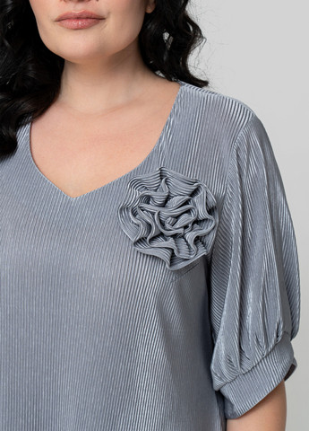 Серое кэжуал платье а-силуэт A'll Posa однотонное