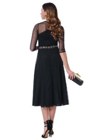 Чорна коктейльна сукня Arefeva однотонна