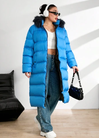 Синя зимня куртка SHEIN