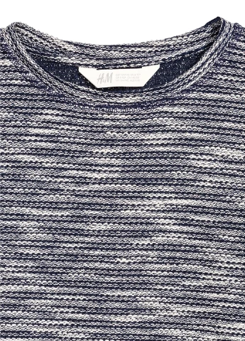 H&M джемпер меланж синій кежуал