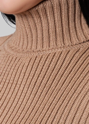 Бежевий демісезонний cветр жіночий Arber Roll-neck WK6 WTR-66.1