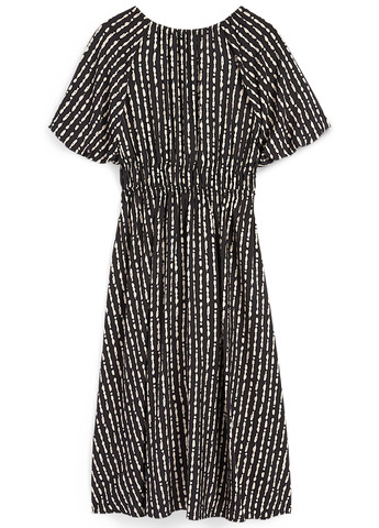 Черное кэжуал платье клеш C&A с абстрактным узором